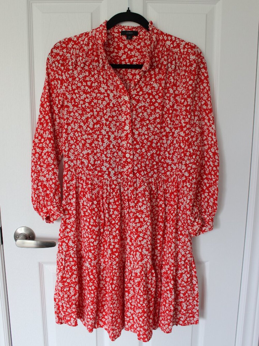 JCrew Red Floral Dress